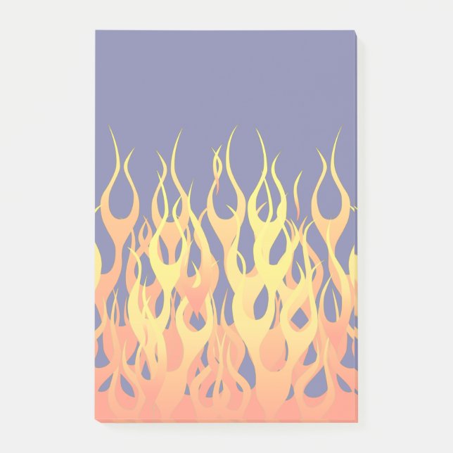 Post-it® Flammes de course élégantes Feu sur Navy Blue (Devant)