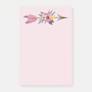 Post-it® Flèche, Fleurs et Plume