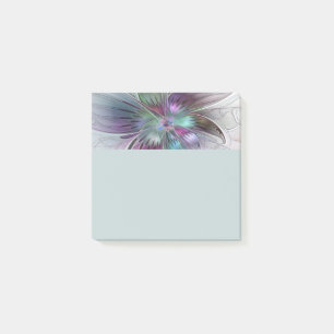 Post-it® Fleur Abstraite Colorée Art Fractal Floral Moderne