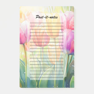 Post-it® Fleur Aquarelle Ressort Jardin Tulip
