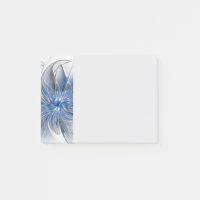 Fleur d'art fractal à l'aquarelle bleue grise abst