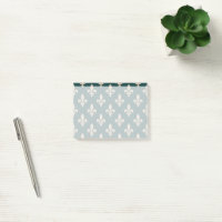 Fleur de Lis Motif, Français, Royal, Crème, Vert