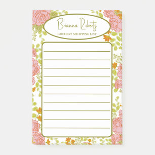 Post-it® Fleur de liste d'épicerie sur mesure