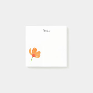 Post-it® Fleur de pâté à l'aquarelle orange