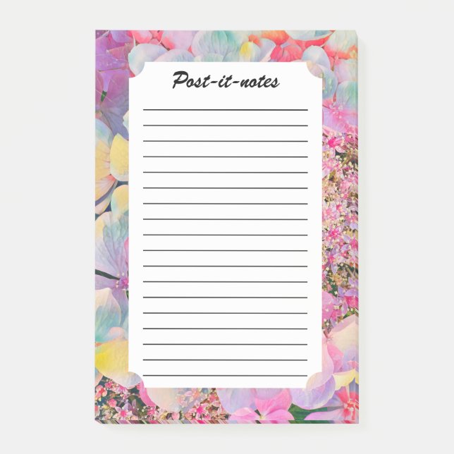 Post-it® Fleur d'été Hydrangea en fleurs (Devant)