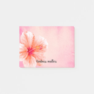 Post-it® Fleur d'Hibiscus de la pêche rose de la Girone