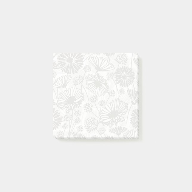 Post-it® Fleur douce (Gris | BLANCHE) (Devant)