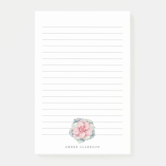 Post-it® Fleur du désert| Succulent à thème lié (Devant)