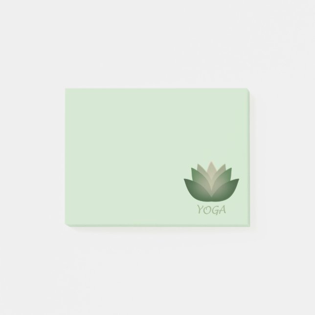Post-it® Fleur Emerald Yoga Lotus (Devant)