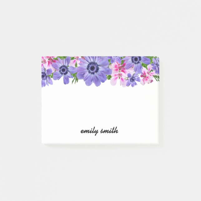 Post-it® Fleur florale personnalisée (Devant)