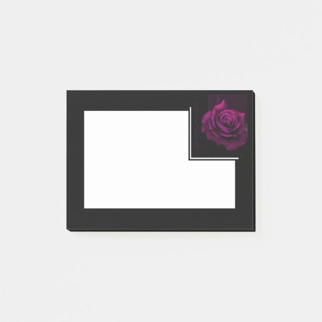 Post-it® Fleur gothique de rose violet-rouge (Devant)