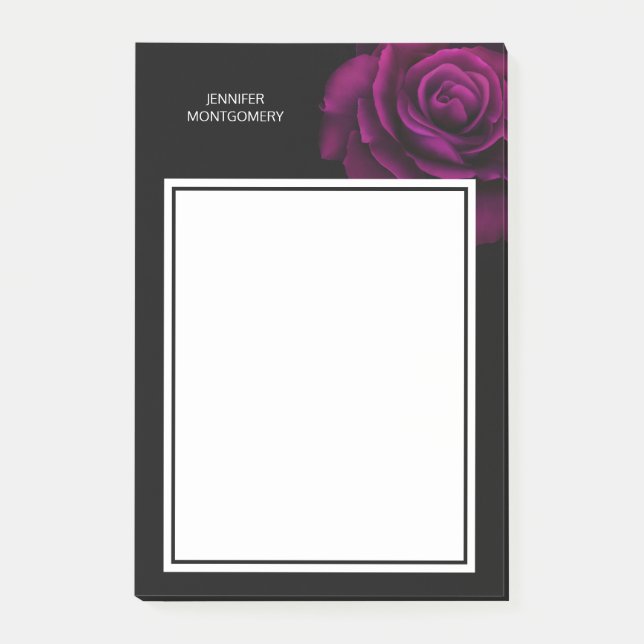 Post-it® Fleur gothique de rose violet-rouge (Devant)