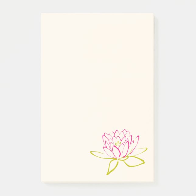 Post-it® Fleur Lotus / Illustration de la couche d'eau (Devant)