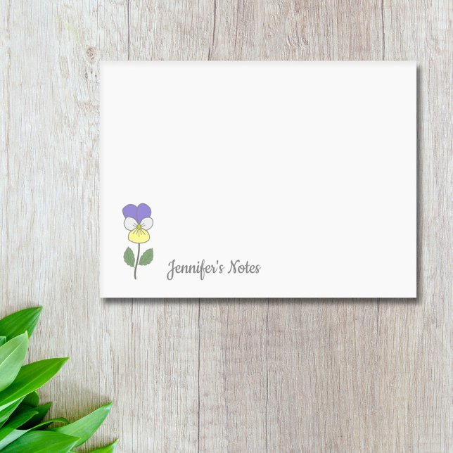Post-it® Fleur pastel botanique sauvage de Pansy (Botanical Wild Pansy Pastel Flower Post-it Notes)