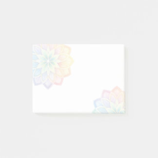 Post-it® Fleur pastel minimaliste arc-en-ciel