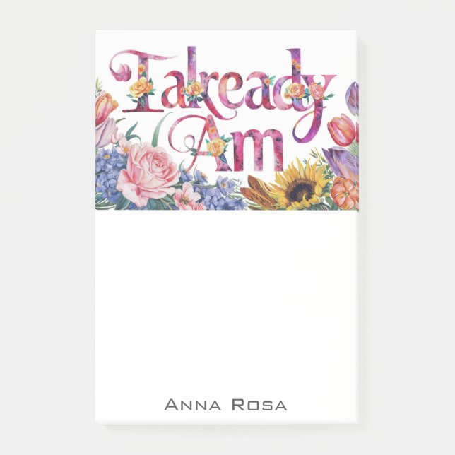 Post-it® *~* Fleurs 12 DÉJÀ AM AP85 Manifestation (Devant)