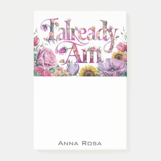 Post-it® *~* Fleurs 5 DÉJÀ AM AP85 Manifestation (Devant)