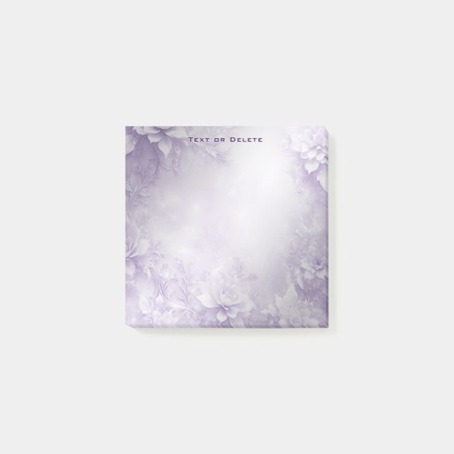 Post-it® Fleurs blanches violettes Publier des notes (Devant)