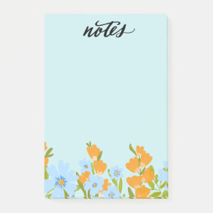 Post-it® Fleurs bleues et jaunes Notes