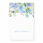 Fleurs bleues hydrangea Notes postales personnalis