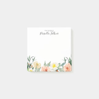 Post-it® Fleurs D'Aquarelle Roses Vierges Du Bureau De