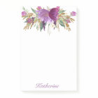 Fleurs d'aquarelle violette et or