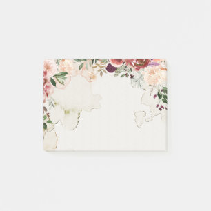 Post-it® Fleurs d'automne boho thé tacheté arrière-plan