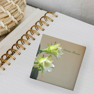 Post-it® Fleurs de cactus blancs Note botanique florale