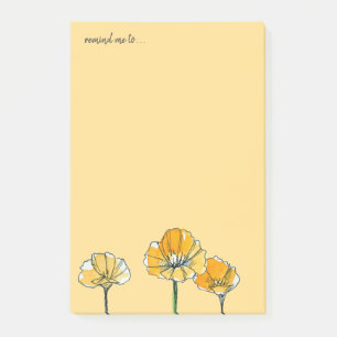 Post-it® Fleurs de pavot Californie Rappel personnalisé