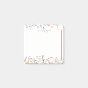 Post-it® Fleurs de printemps aquarelle personnalisées
