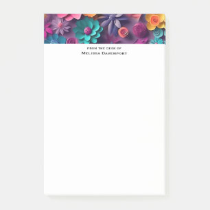 Post-it® Fleurs de printemps colorées Motif