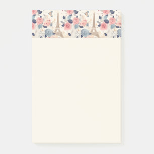 Post-it® Fleurs et Tour Eiffel Paris Motif de voyage