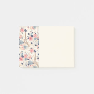 Post-it® Fleurs et Tour Eiffel Paris Motif de voyage