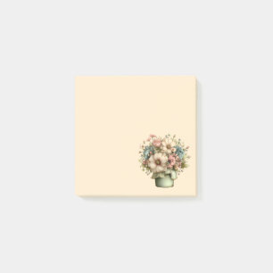 Post-it® Fleurs fantaisistes dans un pot de planteur mignon