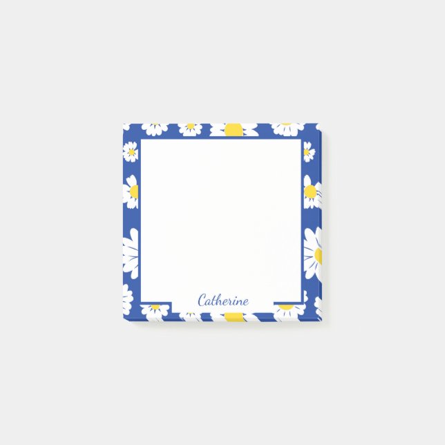 Post-it® Fleurs florales de marguerite jaune mignon Personn (Devant)