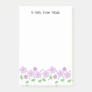 Post-it® Fleurs Lilac Post-It Notes