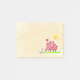 Post-it® Fleurs Odeurs D'Éléphant Rose Cute