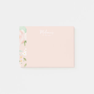 Post-it® Fleurs Roses d'aquarelle en rose et en rose