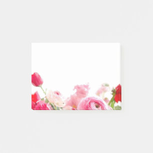 Post-it® Fleurs Roses personnalisées Aquarelle florale Vier