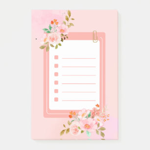 Post-it® Fleurs roses Post-it Notes