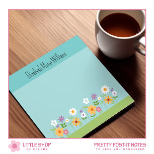 Post-it® Fleurs sauvages colorées personnalisées