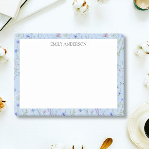 Post-it® Fleurs sauvages jolies florales bleu violet Monogr