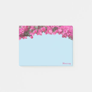 Post-it® Fleurs tropicales sur fond bleu clair
