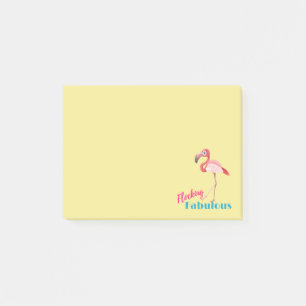 Post-it® Flocking Fabulous Typography avec Flamant rose ros