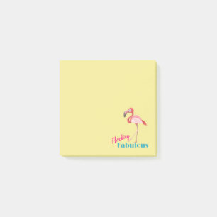 Post-it® Flocking Fabulous Typography avec Flamant rose ros