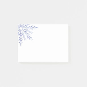 Post-it® Flocon de neige bleu d'hiver sur le blanc