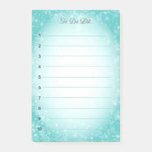Post-it® Flocons de neige sur un dégradé bleu clair