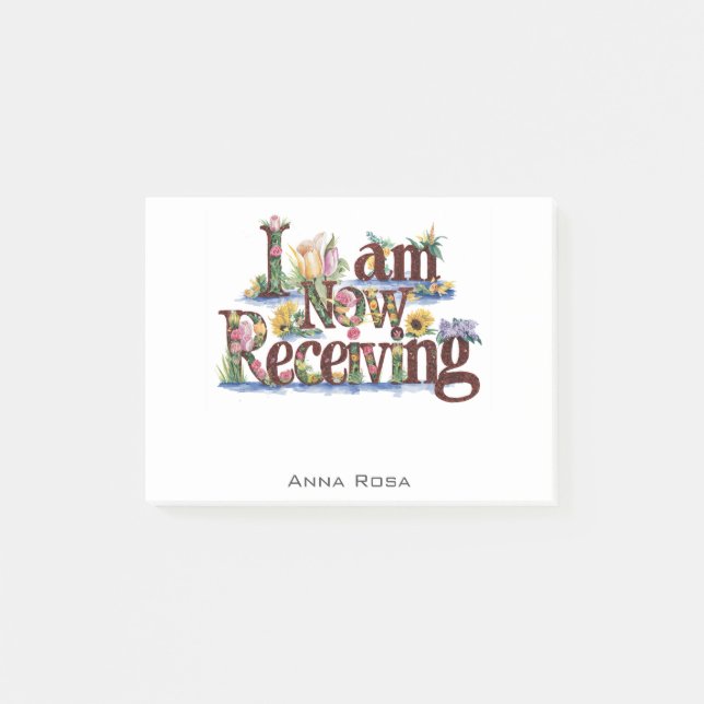 Post-it® *~* Floral 4 JE REÇOIS MAINTENANT LE Manifeste AP8 (Devant)