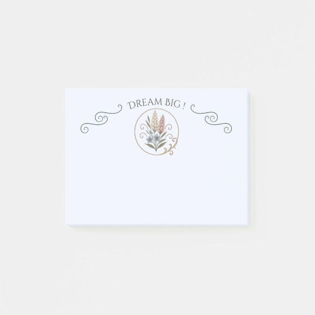 Post-it,, floral and sophisticated. post-it notes (Front)