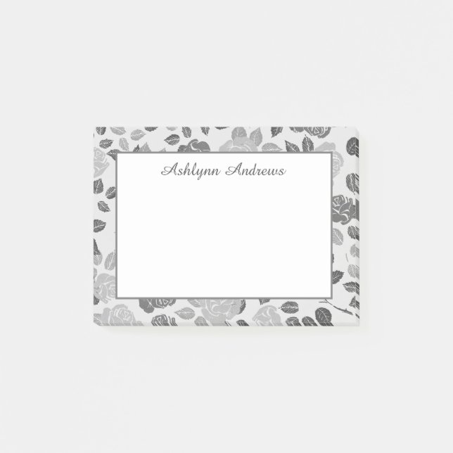 Post-it® Floral assez gris (Devant)